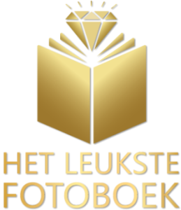 Logo met gouden fotoboek en diamant