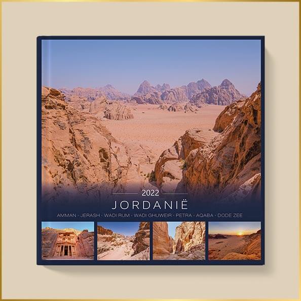 Fotoboek met 5 foto's van Wadi Rum, Petra en zonsondergang in Jordanië
