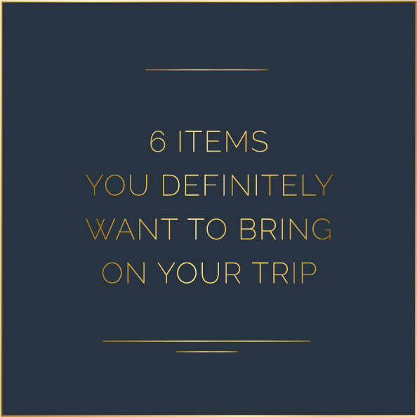 button to go to page with tips on very useful items to bring on your trip