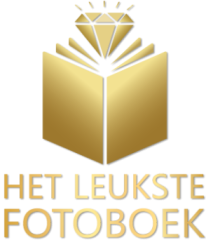 Logo met gouden fotoboek en diamant