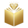 Logo gouden fotoboek met diamant