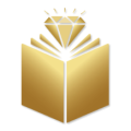 Logo gouden fotoboek met diamant